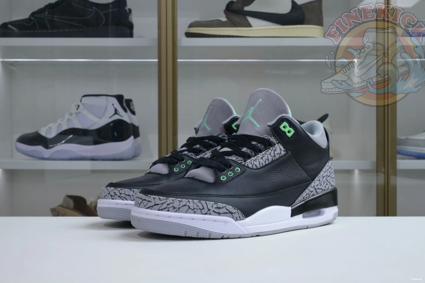 Green Jordan Glow 3 Air 0726